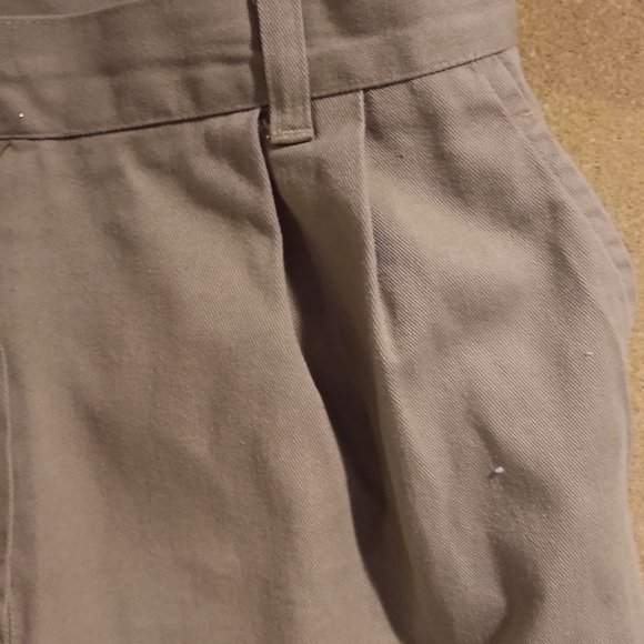 VINTAGE 80s, J Crew, button-fly, Tan Khaki SKIRT, 100% Cotton, Size12, EUC - Picture 7 of 10